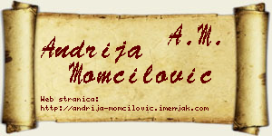 Andrija Momčilović vizit kartica